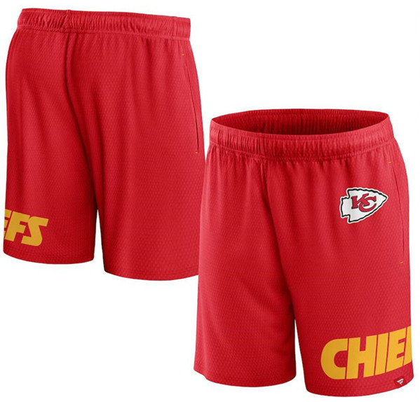 Men's Kansas City Chiefs Red Shorts - Click Image to Close